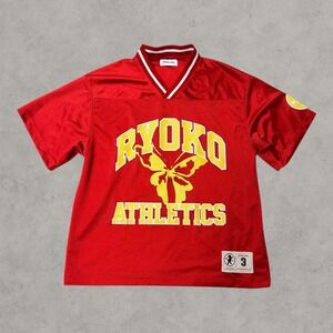 Ryoko Rain Athletics Jersey Mens Size Medium Red Gym Butterfly Mesh Streetwear